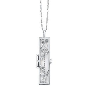 Flowered Vines Fortune Locket - Silver